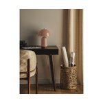 Vaaleanpunainen metallinen pöytävalaisin (Walter)