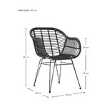 Musta puutarhatuoli (Costa)