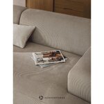 Beige samettinen modulaarinen sohva (melva) 238cm kosmeettisella virheellä