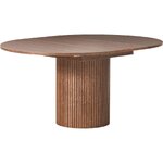 Круглый раздвижной обеденный стол темно-коричневого цвета (Filo) 120-160 см