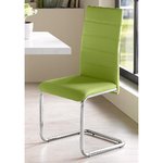 Vihreä pehmeä tuoli metallijaloilla (adora)