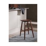 Tamsiai ruda mango medienos baro kėdė (Nino), aukštis = 66