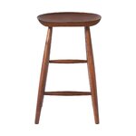 Tamsiai ruda mango medienos baro kėdė (Nino), aukštis = 66