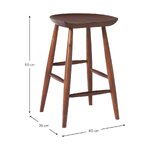 Tamsiai ruda mango medienos baro kėdė (Nino), aukštis = 66