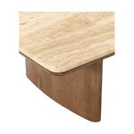 Tammesta ja travertiinista valmistettu sohvapöytä (Chandler)