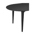 Melns ovāls masīvkoka ēdamgalds (Archie) 100x200