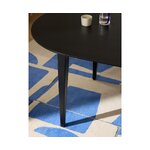 Melns ovāls masīvkoka ēdamgalds (Archie) 100x200