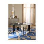 Melns ovāls masīvkoka ēdamgalds (Archie) 100x200