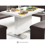 Valkoinen ruokapöytä kiiltävä (160x90)