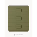 Olive Green Solid Wood Cabinet Spacious (Hkliving)