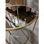 Auksinis kavos staliukų komplektas, 2 dalys, James (Art-Pol)