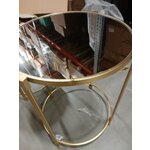 Auksinis kavos staliukų komplektas, 2 dalys, James (Art-Pol)