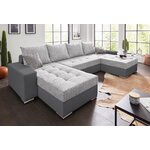 Pilka kampinė sofa-lova (kolekcija ab)