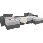 Pilka kampinė sofa-lova (kolekcija ab)