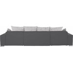 Pilka kampinė sofa-lova (kolekcija ab)