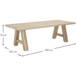 Дизайнерский обеденный стол из массива дерева (ashton)