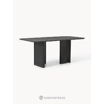 Black Solid Wood Dining Table (Jolka) 180x95