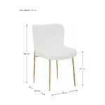 White-Gold Bouclé Chair (Tess)