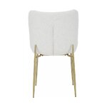 White-Gold Bouclé Chair (Tess)