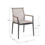 Beige wicker garden chair (maddox)