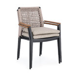 Beige wicker garden chair (maddox)