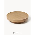 Pruun Ümmargune Täispuit Diivanilaud (Benno)