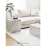 White Marble Imitation Coffee Table (Lesley)