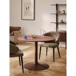 Raudonas apvalus valgomojo stalas (Menorka), d=100