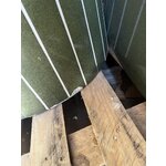 Soikea oliivinvihreä puutarharuokapöytä (Saya) 200x100