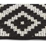 Black patterned narrow carpet Miami (Kalaidu) 80x250 whole