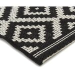 Black patterned narrow carpet Miami (Kalaidu) 80x250 whole