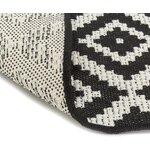 Black patterned narrow carpet Miami (Kalaidu) 80x250 whole