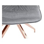 Light gray velvet chair (zoe) intact