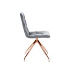 Light gray velvet chair (zoe) intact