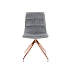 Light gray velvet chair (zoe) intact