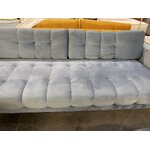 Light blue velvet sofa with bali (cosmopolitan design) beauty flaw