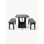 Black oval dining table (apollo) 180x90