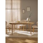 Light brown extendable dining table (Calary) 180/230x92
