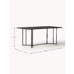 Black Solid Wood Dining Table (Luca) 180x90