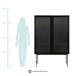 Black design display cabinet (zago) with cosmetic defects