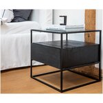 Juodas naktinis stalas (Theodor)