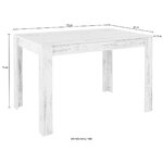 Antiikki valkoinen ruokapöytä (120x80) (Lynn)