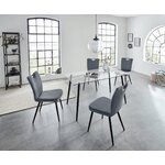 Glass dining table (140cm) (danny)