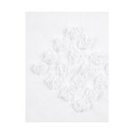 Balts perkalo bohoo stila gultas veļas komplekts (fia) 135x200cm + 80x80cm vesels, zāles paraugs