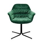 Зеленый дизайнерский бархатный стул colmar (грубый дизайн) целиком, в коробке