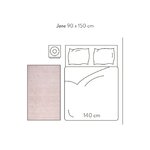 Gaiši rozā ar rokām austas viskozes paklājs (jane) 90x150 neskarts, kastītē