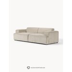 Beige samettinen modulaarinen sohva (melva) 238cm kosmeettisella virheellä