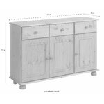 White wide chest of drawers (width 120cm)