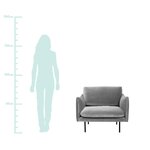 Gray velvet armchair (moby)