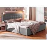 Gray upholstered bed (180x200) (soon)